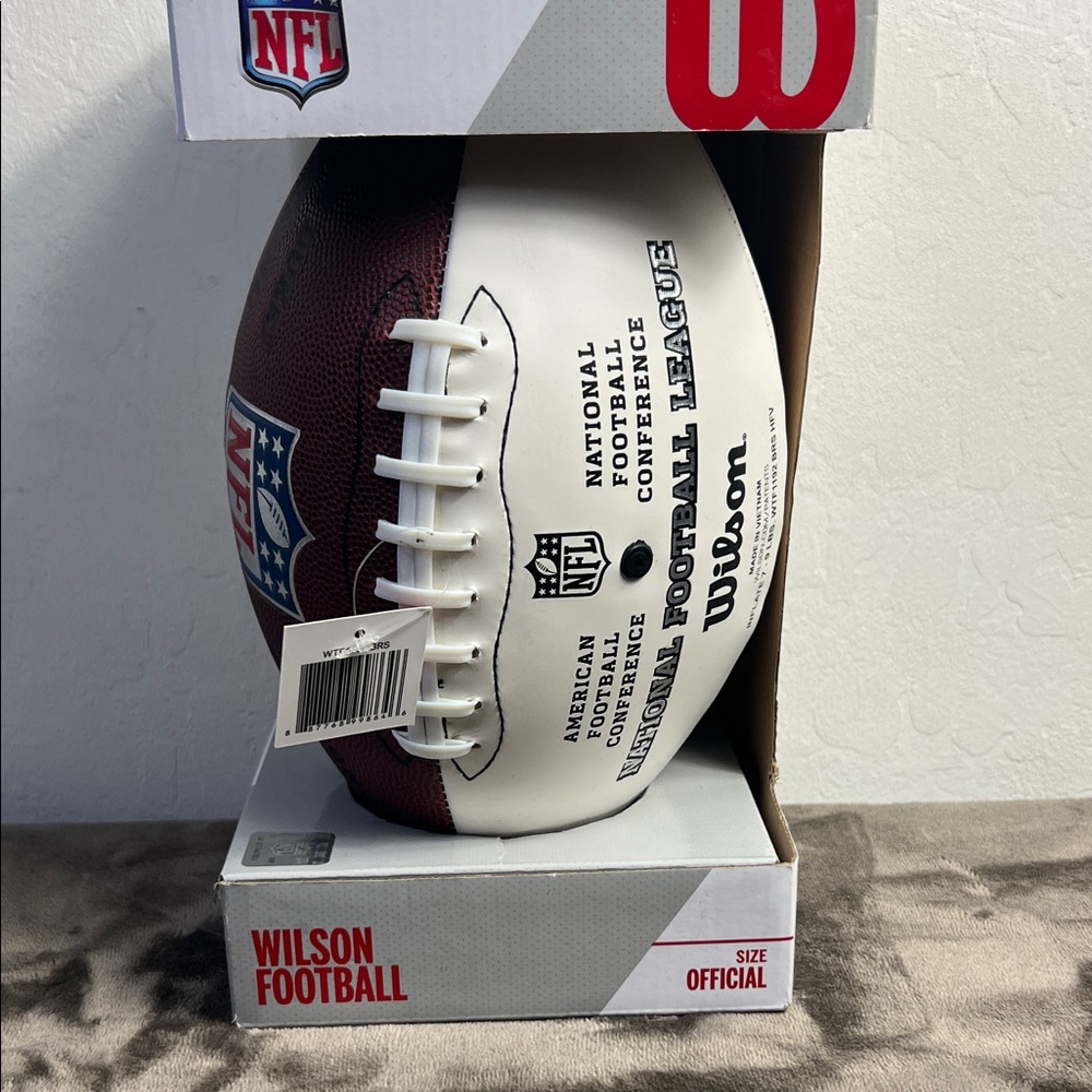 Wilson NFL Authentic Brown and White Football